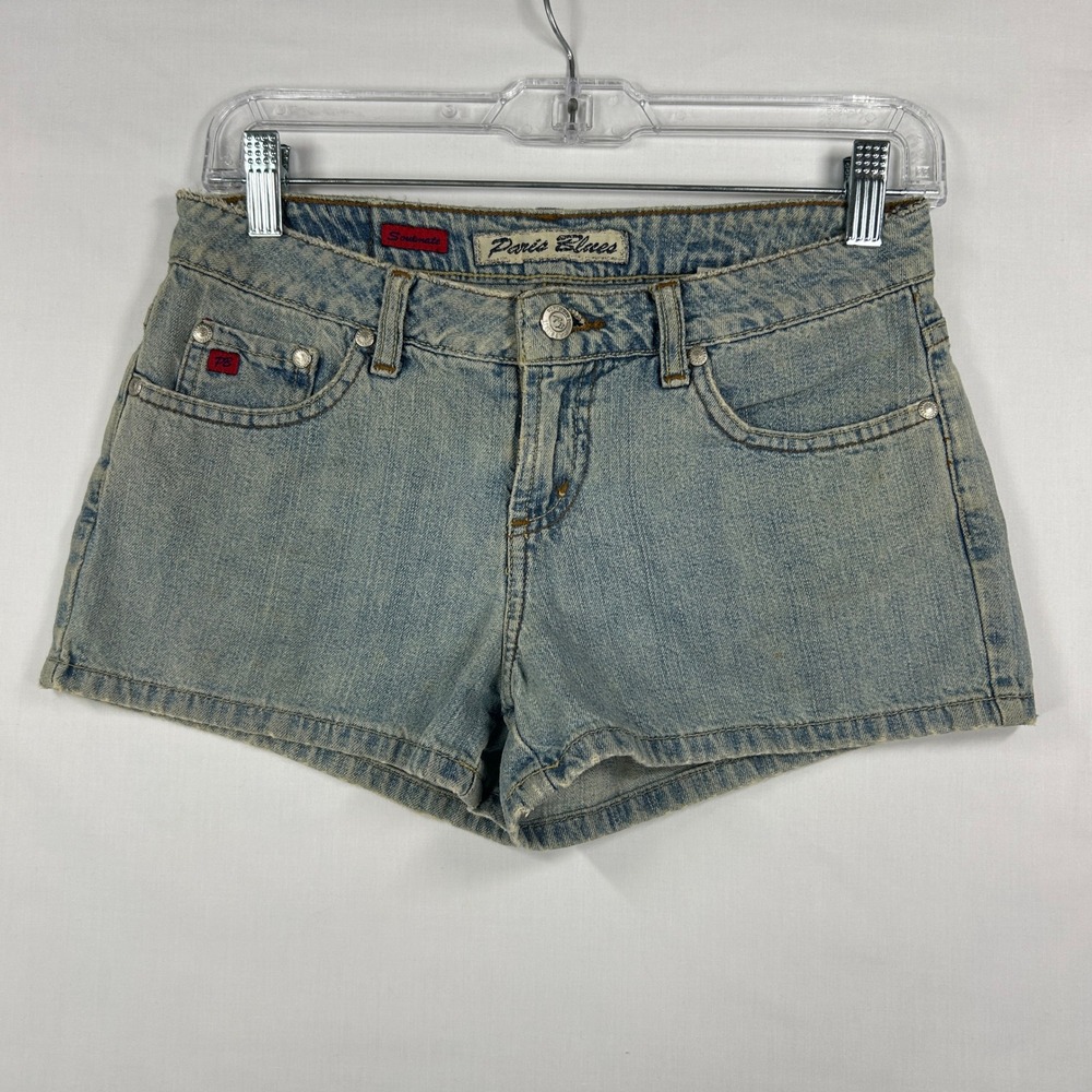 Paris Blues Y2K Vintage Low Rise Denim Jean Shorts Size 1